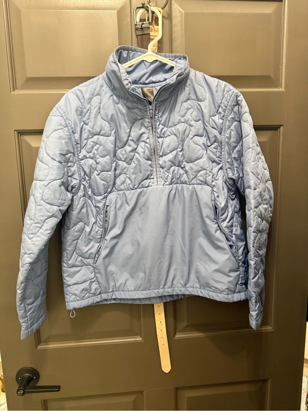 Light Blue Quilted Kids Jacket - Pullover Puffer